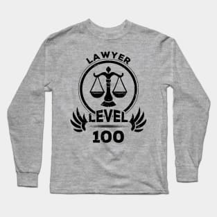 Level 100 Lawyer Gift For Lawyer Long Sleeve T-Shirt